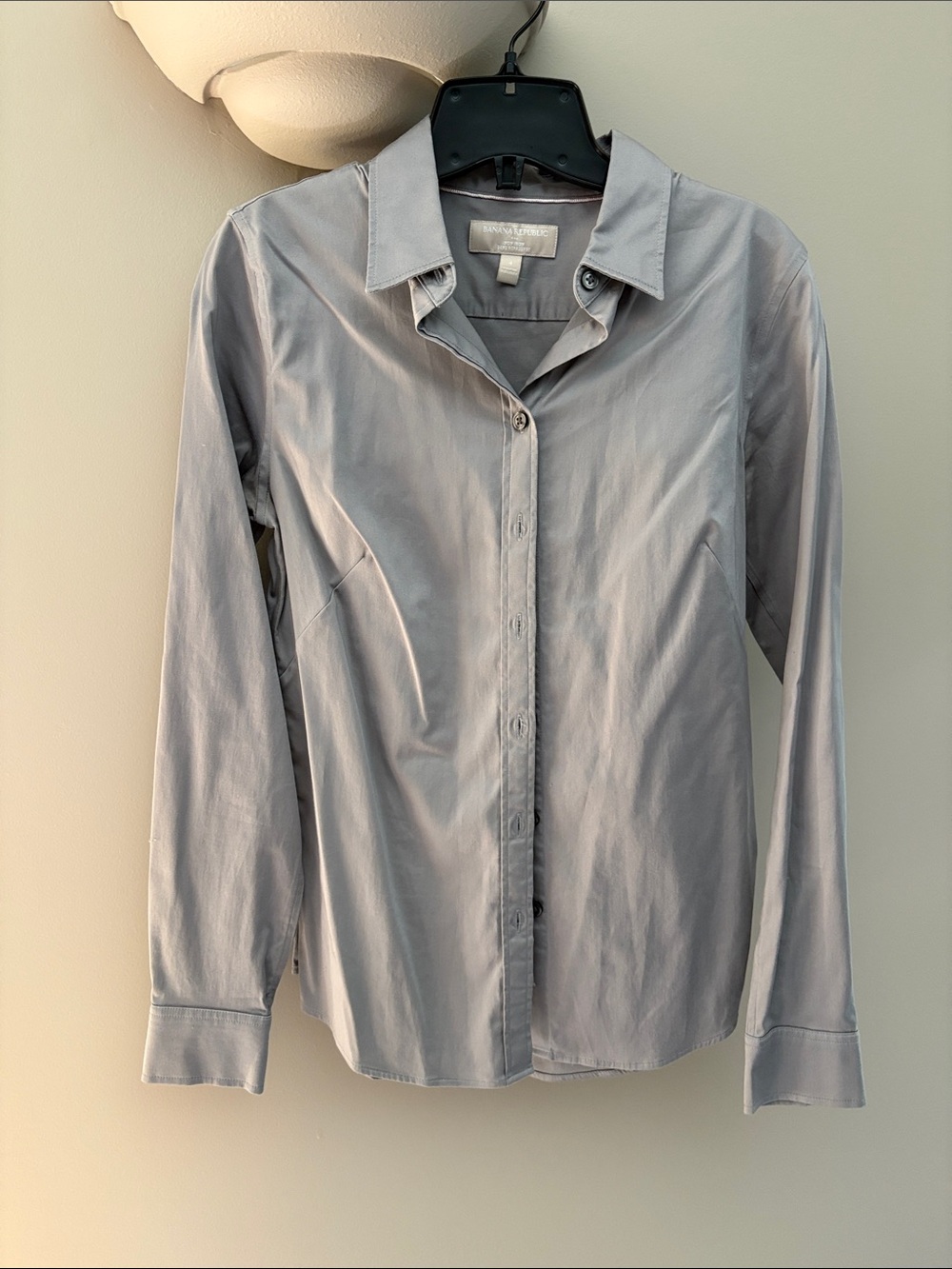 Banana Republic Light Gray Button-Down Shirt